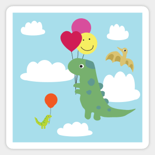 When Dinosaurs Fly Sticker